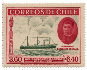 Sello conmemorativo de la obra misionera de Eugène Eyraud (1938).