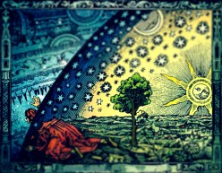 Grabado de Flammarion con leve desenfoque